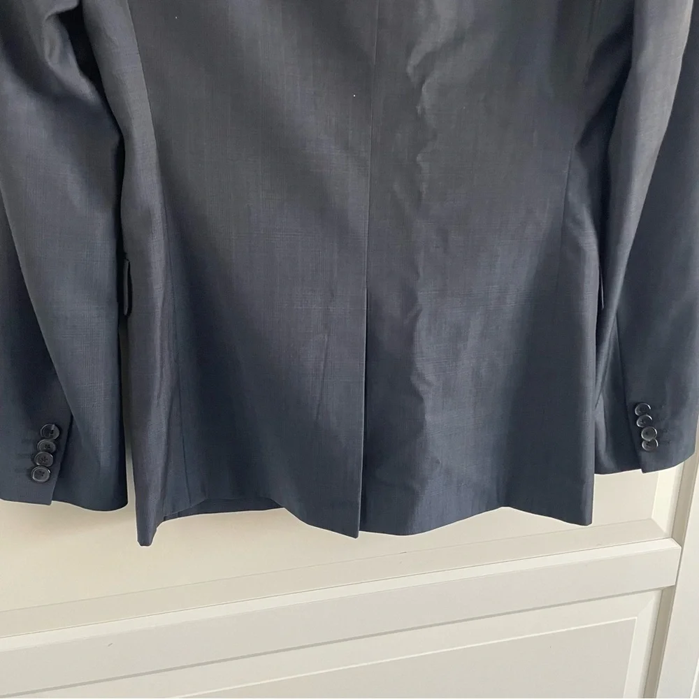 Theory Men's Dark Gray Single Breasted Blazer Regular Fit Suit Jacket 20371
